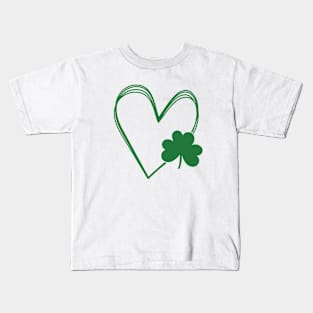 Shamrock Clover Shirt, Minimalist Shamrock Shirt, Irish Shirt Women, Cute Irish Shirt, Irish Girlfriend Gift, St Patrick Day Shirt, Lucky Shirt Kids T-Shirt